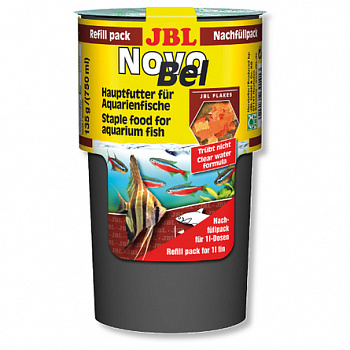JBL NovoBel Основной корм в форме хлопьев для пресноводных аквариумных рыб 750 мл (135 г)