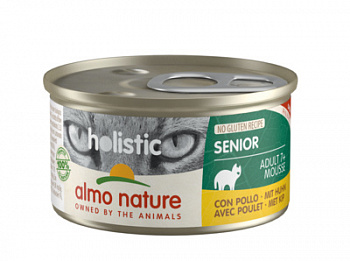 ALMO NATURE Holistic Cat wet Senior  with Chicken  Консервы для пожилых  кошек с Курицей 85 г