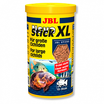 JBL NovoStick XL  Основной корм в форме палочек для крупных хищных цихлид 1 л (400 г)