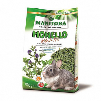 MANITOBA Monello Pellet Pro Безглютеновый корм для Кроликов 900 г