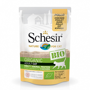SCHESIR BIO Консервы д/кошек, Курица 85 г