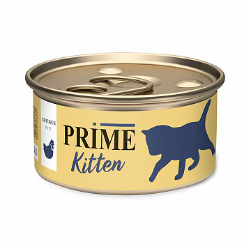 PRIME Консервы для котят Курица паштет 75 гр ж/б 137.2001