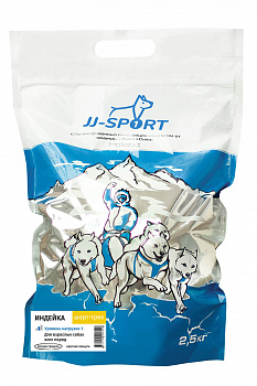 JJ-SPORT Шор-Трек Сухой корм для взрослых собак с Индейкой мелкая  гранула