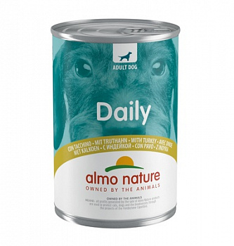 ALMO NATURE Daily Menu Turkey Консервы для собак Меню с Индейкой 400 г