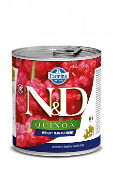 FARMINA N&D DOG Quinoa Weight Management Консервы д/собак Контроль Веса Ягненок 285 г