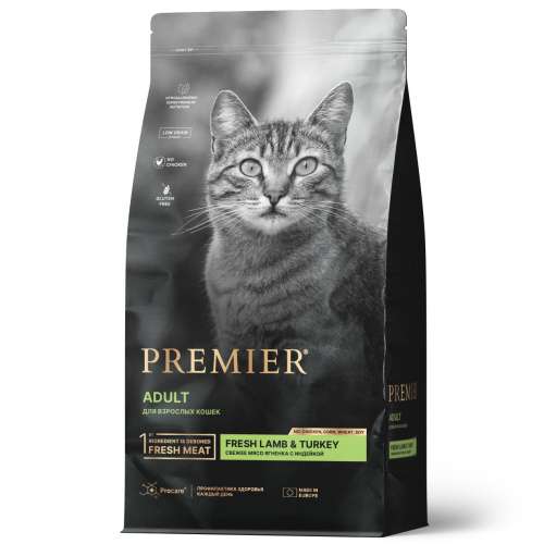 Premier Cat Корм для кошек ADULT Lamb&Turkey Ягненок Индейка
