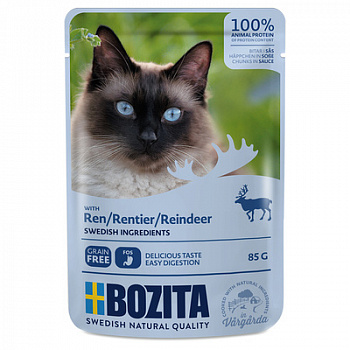 BOZITA Пауч для кошек кусочки в соусе с мясом Оленя 85 г