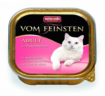 ANIMONDA Vom Feinsten Adult Консервы д/кошек с сердцем Индейки 100 г