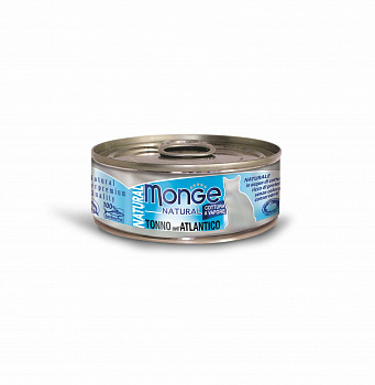 MONGE CAT Natural Atlantic Tuna Консервы д/кошек с Тунцом 80 г