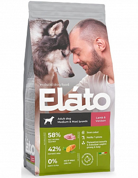 Elato Holistic Корм для собак средних и крупных пород Ягненок Оленина