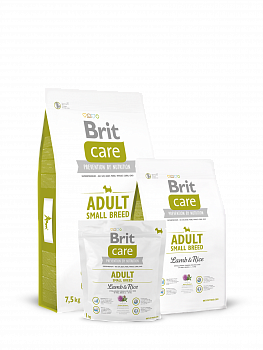 BRIT Care Adult Small Breed Сухой корм д/собак мини пород Ягненок и рис
