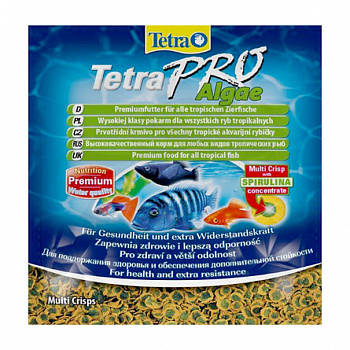 TETRA Pro Algae Корм для всех видов тропических рыб со спирулиной чипсы 12 г