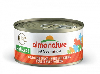 ALMO NATURE Legend HFC Adult Cat Chicken&Pumpkin Консервы для кошек с Ккрицей и Тыквой 70 г