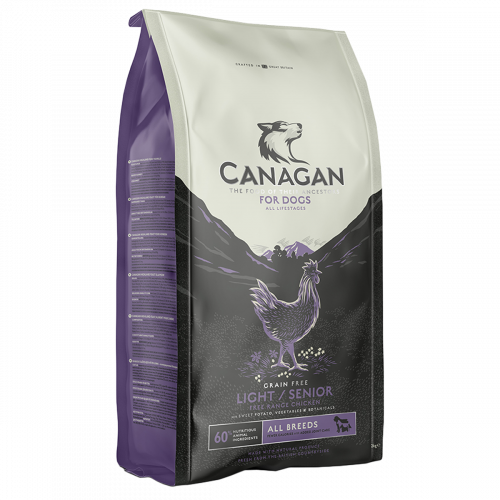 CANAGAN Light/Senior Беззерновой сухой корм д/пожилых собак Облегченный. Цыпленок 2 кг