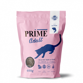 PRIME Корм для кошек HEALTHY SKIN&COAT здоровая кожа и шерсть Лосось