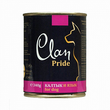 CLAN PRIDE Консервы д/собак Калтык и Язык в желе 340 гр*12 шт