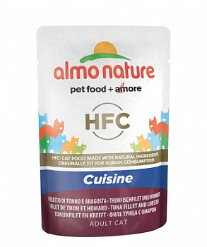 ALMO NATURE Classic Cuisine Tuna Fillet and Lobster Пауч для кошек с Тунцом и Лобстером 55 г