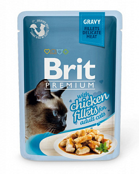BRIT Premium Chiсken Fillets Пауч д/кошек Филе Курицы в соусе, 85 г