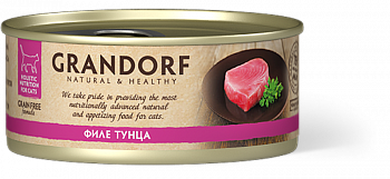 GRANDORF Консервы д/кошек филе Тунца 70 гр*12 шт