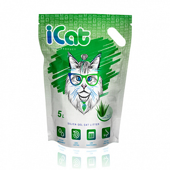iCAT Aloe Наполнитель Силикагелевый с Ароматом Алое Вера 5 л