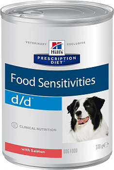 HILL'S Prescription Diet d/d Food Sensitivities Консервы д/собак Диета (При аллергии) с Лососем