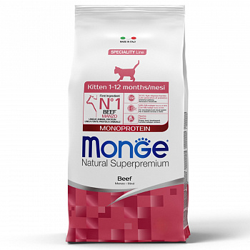 MONGE CAT Корм для котят Speciality Line MONOPROTEIN из Говядины