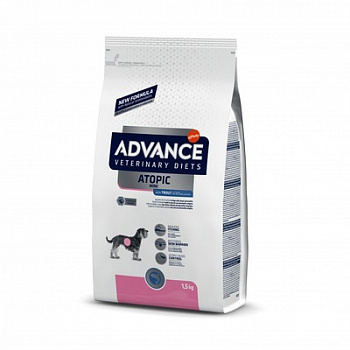 ADVANCE Atopic Сухой корм для собак малых пород при Дерматозах и Аллергии 1,5 кг