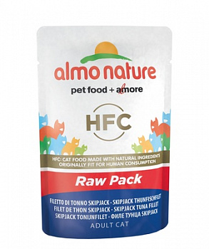 ALMO NATURE Classic HFC Raw Pack Пауч для кошек Филе Полосатого Тунца 55 г