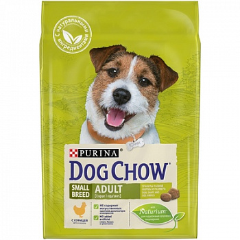 DOG CHOW Small Breed Adult Сухой корм для собак мелких пород  с Курицей