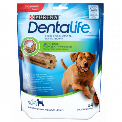 PURINA DentaLife Лакомство д/собак крупных пород (25-40 кг) с Курицей 142 г