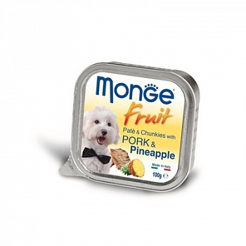 MONGE DOG Fruit Консервы д/собак Свинина с Ананасом паштет 100 г
