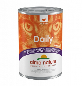 ALMO NATURE Daily Menu Rabbit Консервы для кошек Меню с Кроликом 400 г