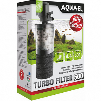 AQUAEL Turbo Filter 500 Внутренний помпа-фильтр для аквариумов 80-100 л,  500 л/ч
