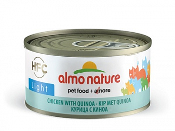 ALMO NATURE HFC Adult Cat Light Низкокалорийные Консервы для кошек с Курицей и Киноа 70 г