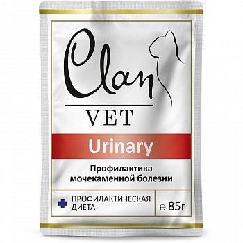 CLAN VET URINARY Пауч д/кошек Профилактика МКБ Диета 85 гр*14 шт