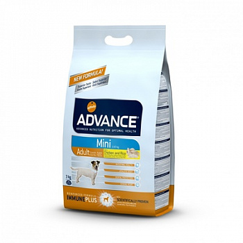 ADVANCE Mini Adult Сухой корм для собак мелких пород с Курицей и Рисом