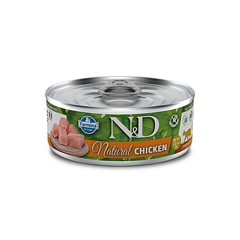 FARMINA N&D CAT Natural Консервы д/кошек Курица 80 г