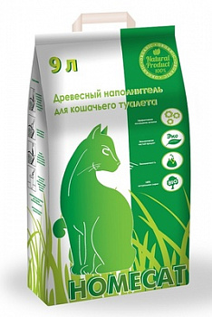 HOME CAT Наполнитель Древесный, мелкие гранулы