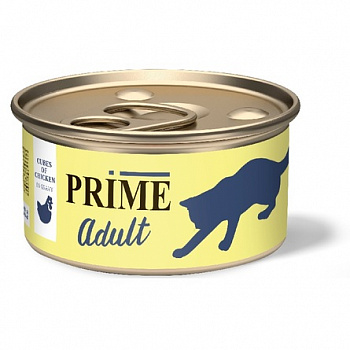 PRIME Консервы для кошек Курица кусочки в соусе ж/б 75 гр 137.3033