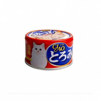 INABA ТОРОМИ Корм для кошек филе курицы тунец кацуо гребешок в бульоне 80гр ж/б 139.1109
